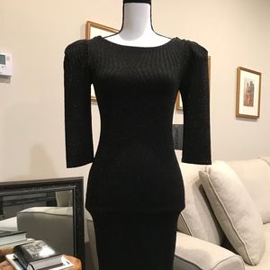 Daylight NWT Black Shimmer Scoop Back Dress